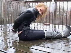 Playing in the rain