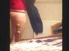 Big titted girlfriend getting undressed
