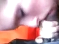 White lady licks ebony BF fr...