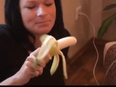 horny brunette takes amazing creampie