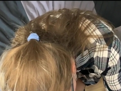 Russian young slut sucked and gave a pussy