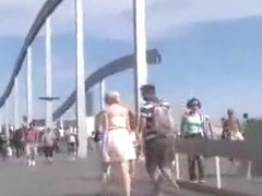 Naked Walk on Crowded street