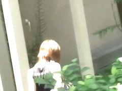 Hot Asian teen wet her panties after a street shark attack
