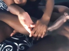 I did her Homework, Now She Playing With my BIG Dick and Balls, Handjob