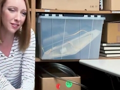 Redhead Cutie Caught Stealing in The CCTV and Fucked