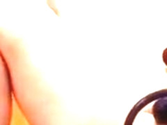 Sexy blond with big tits pumps pussy and uses dildo