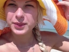 Blonde with sexy tight ass getting the real bone hard fuck