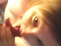 BBW sucking white cock