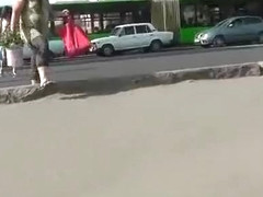 Clothing malfunction and a nude cheek