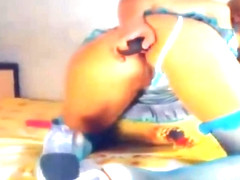Sexy blonde webcam anal