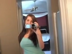 She films herself