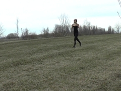 Jogging girl Outdoor fuck