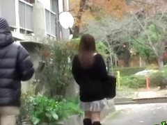 Agreeable passer by with seducing upskirt