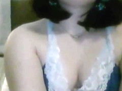 girl's webcam show in bedroom
