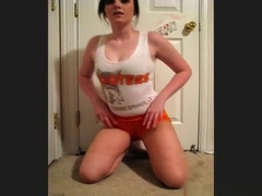 My gf steph plays with herself on the floor