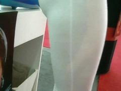 how  sexy is this girl dancing in tight white pants?