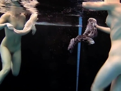 Two girls swim and get naked sexy